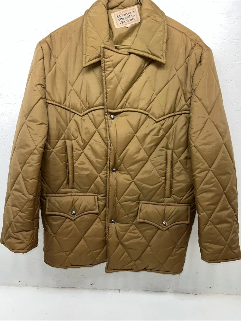 New Women’s Brown Western Fashion Puffer Jacket 42 RR-30