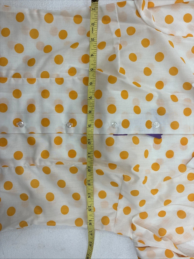 New Women’s Panhandle Slim Yellow Polkadot Long Sleeve Pearl Snap Size 35 KK-8