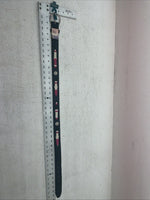 New Black Genuine Leather Wrangler Pink Striped Fabric 32” Belt #627005 Z-16