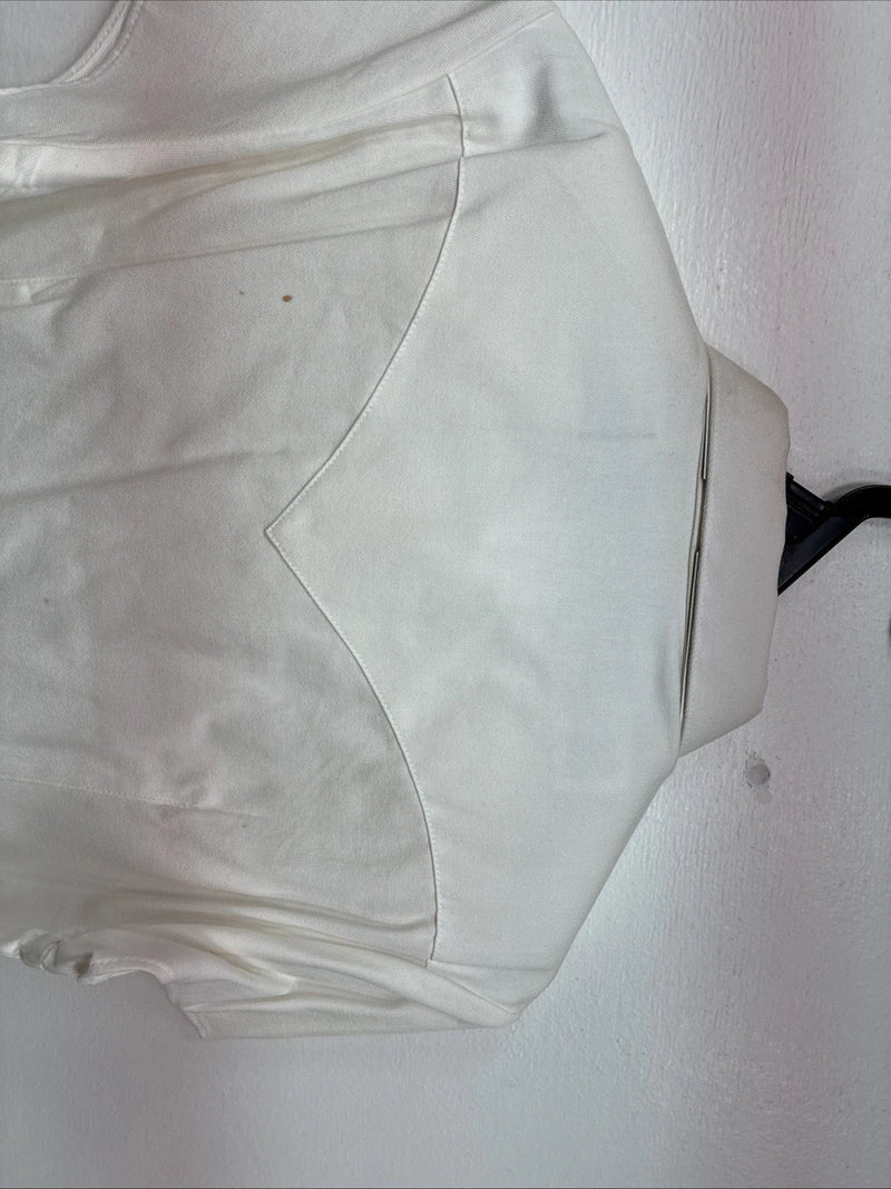 New Women’s Denũm Jeans White Short Sleeve Pearl Snap Shirt Small MM-72