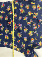 New Women’s Tem Tex Blue Floral Long Sleeve Pearl Snap Size 36 LL-17