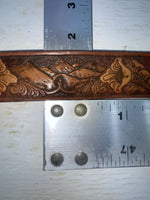 New Brown Genuine Leather Chambers Tooled 34” Belt #6412-75 Z-107