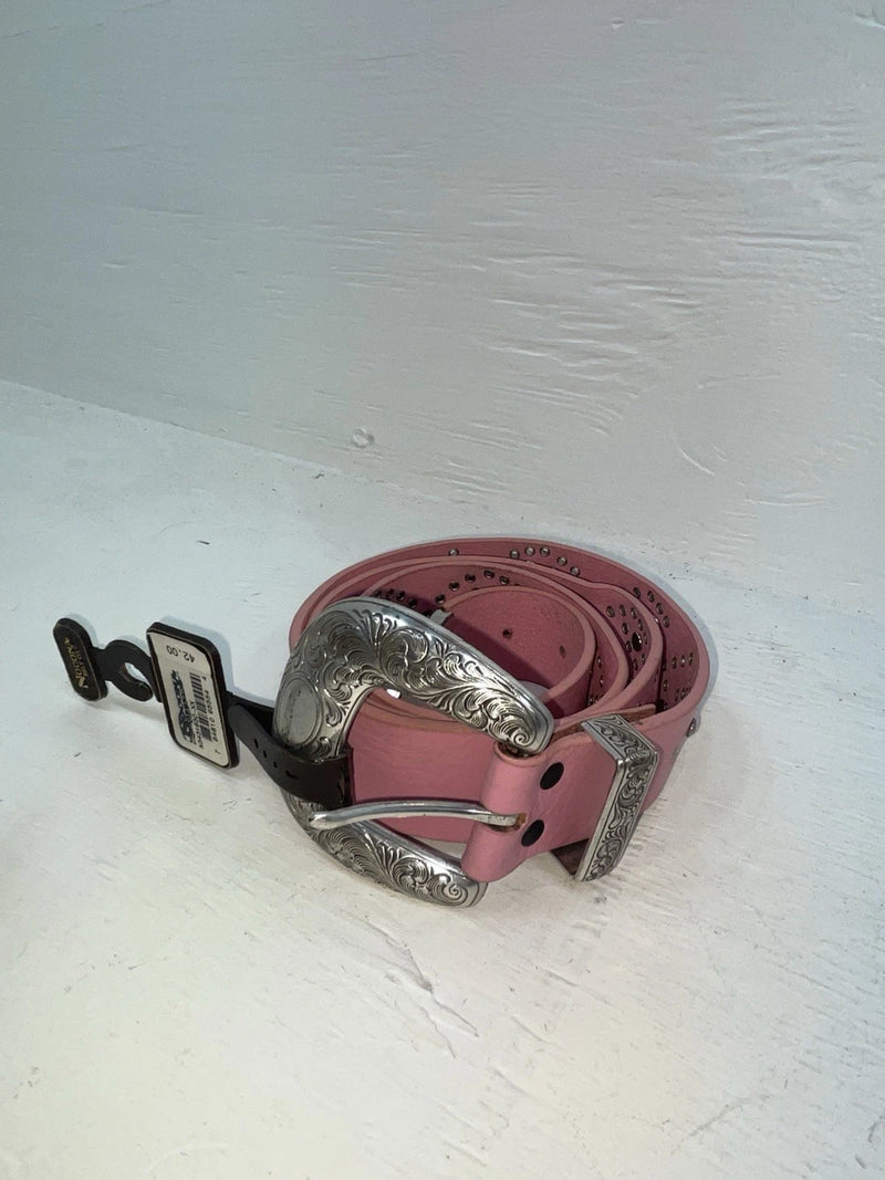 New Pink Genuine Leather Nocona Silver Bling XXL Belt #N3431630 NN-115