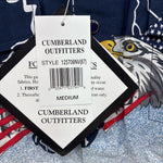 New Kids Cumberland Eagle Designed Long Sleeve Pearl Snap Medium CC-78