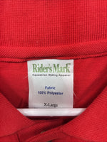 New Men’s Riders Mark Red Short Sleeve Polo Shirt XL R-33