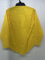 New Men’s Wrangler Yellow PBR Long Sleeve Button Up Small A-199