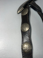New Brown Leather Full Horse Show Halter Silver Buckles 3C-16
