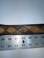 New Brown Genuine Leather Weaved And Stitched 32” Belt #8350 Z-41