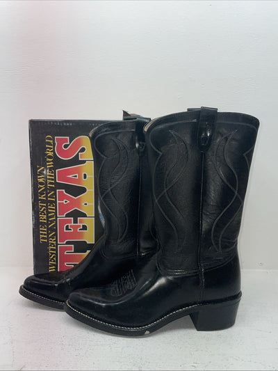 New Men’s Black Texas Brand Cowboy Boots. 8000 9.5 9 1/2 D. 5-9