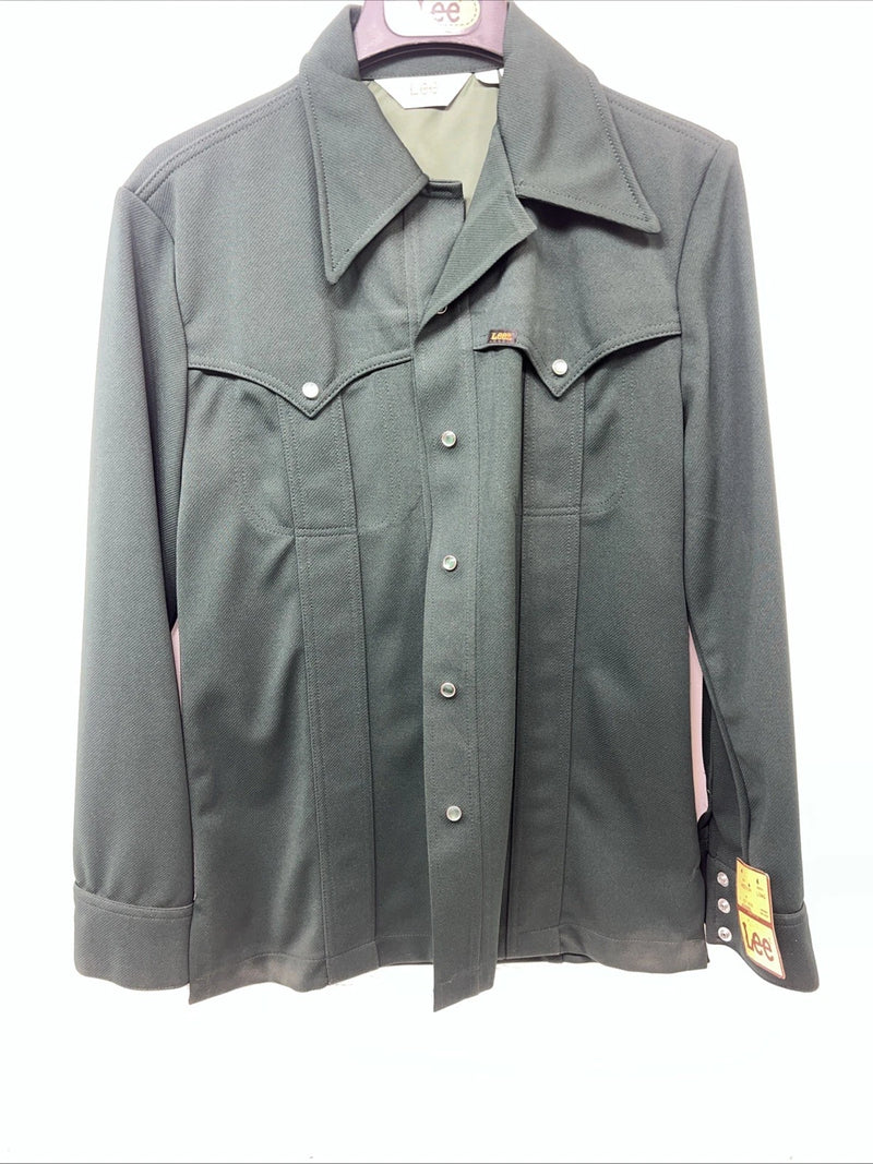 New Women’s Green Lee Long Sleeve Button Up Shirt ML #13935 UU-46