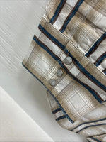 New Men’s ELY 1878 Multicolor Plaid Long Sleeve Pearl Snap Large Q-42