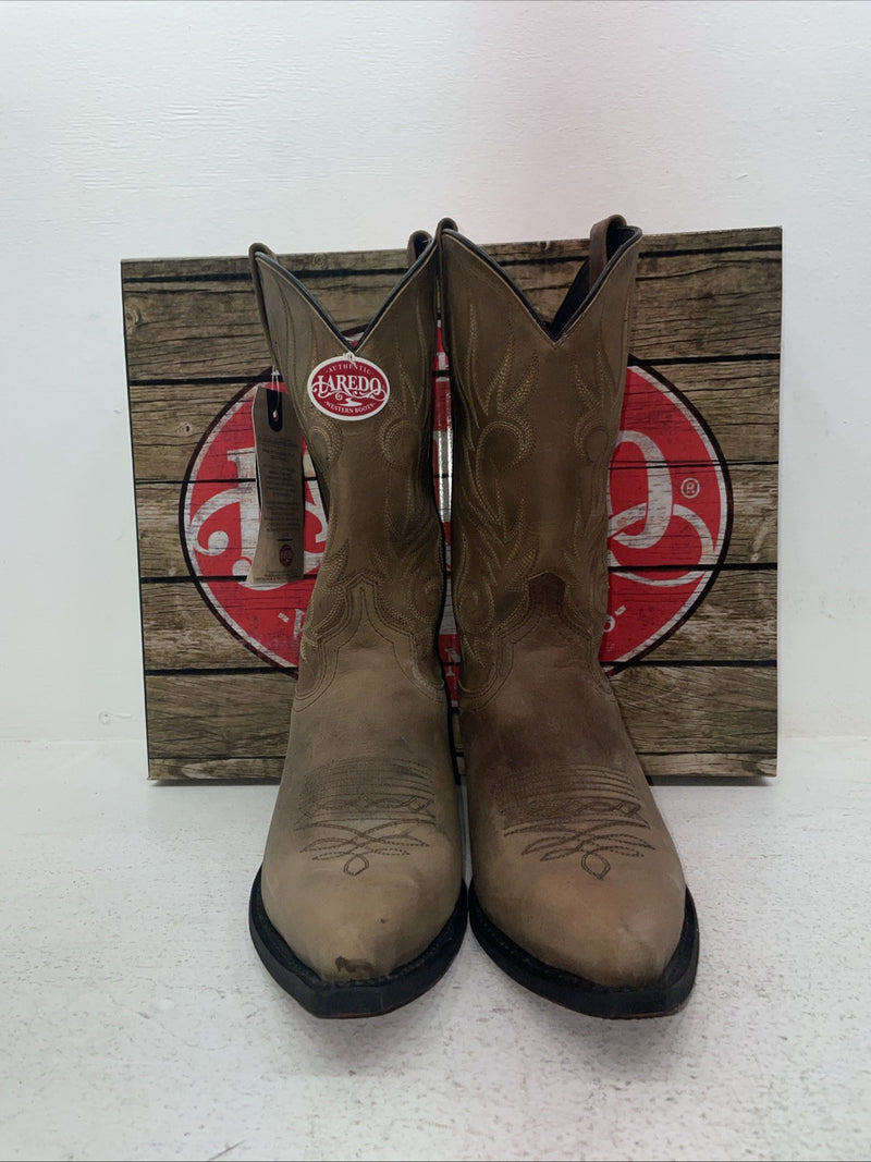 New Men’s Brown Laredo Cowboy Boots. 68242 9 E W. 4-83