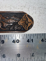 New Brown Genuine Leather Chambers Eagle Tooled 34” Belt #6412-13 Z-22