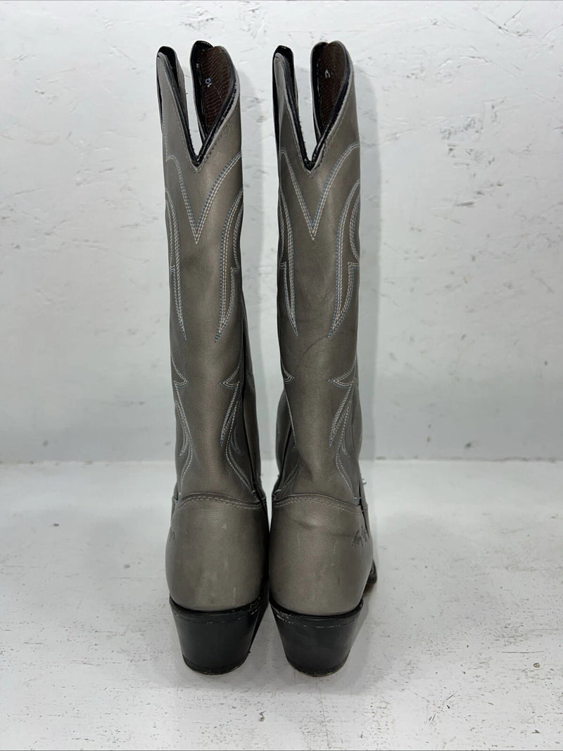 New Women’s Grey Kenny Roger’s Cowboy Boots 40402 6.5 6 1/2 M. 19-137