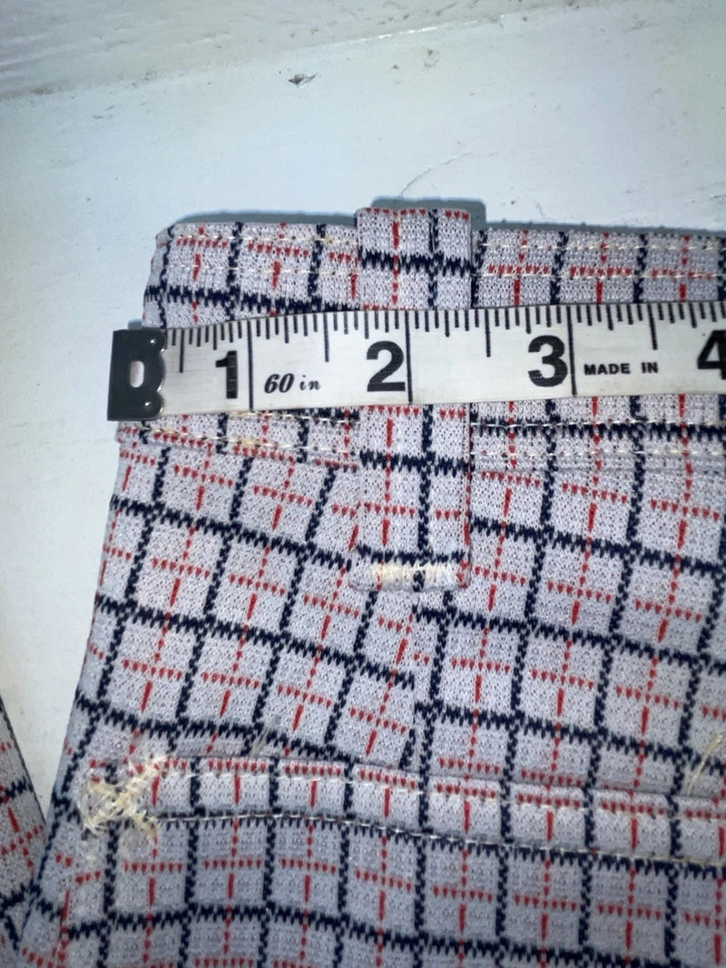 New Vintage Blue And Red Lined Dickson Jenkins Polyester Pants #723 3A-124