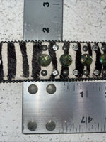 New Black And White Genuine Leather Nocona Rainbow Bling M Belt #N1330999 Z-27