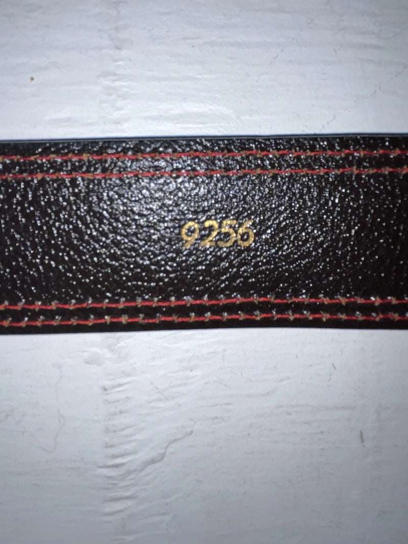 New Black Genuine Leather Red Stitching 32” Belt #9256 JJ-54