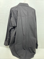 New Men’s ELY Cattleman Black Long Sleeve Pearl Snap 3XL E-43
