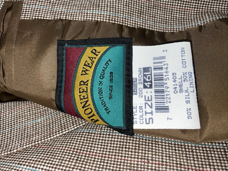 New Men’s Pioneer Wear Brown Suit Jacket 46L #12016 HH-608