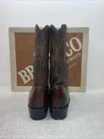 New Youth Brown Texas Brand Cowboy Boots. B 103 5 D. 2-121