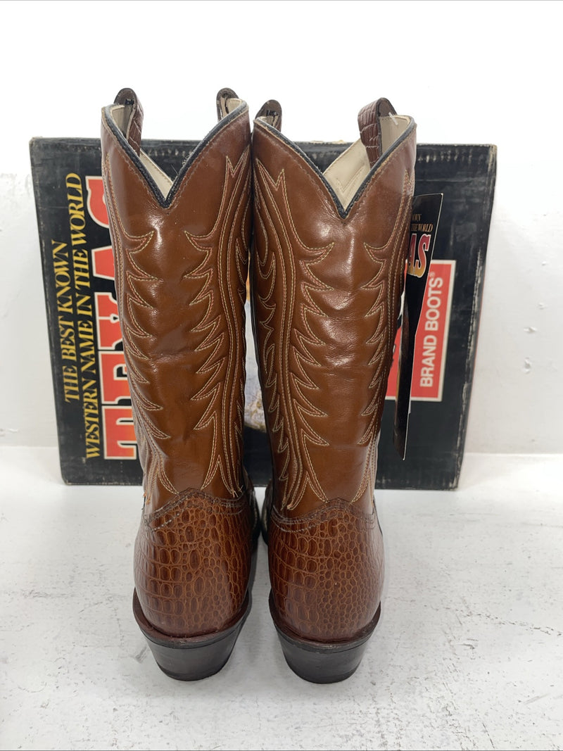New Men’s Brown Texas Brand Cowboy Boots. 5084 10 D. 6-54