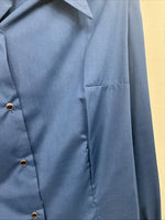 New Women’s Panhandle Slim Blue Long Sleeve Pearl Snap Size 18 GG-34