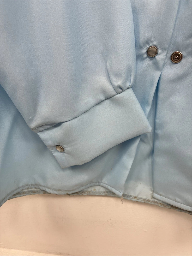 New Women’s Dickson Jenkins Blue Long Sleeve Pearl Snap Size 34 MM-100