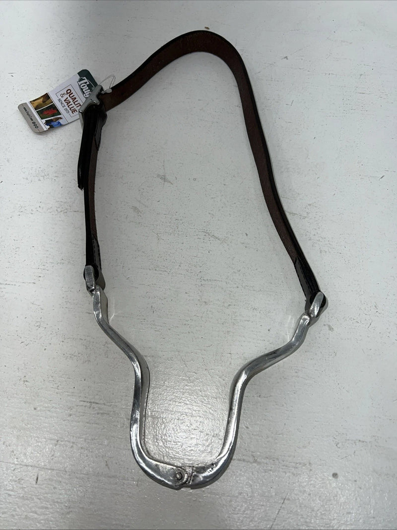 New Tough 1 Brown Aluminum Hinge Leather Strap Cribbing Collar #52-2085 W-52