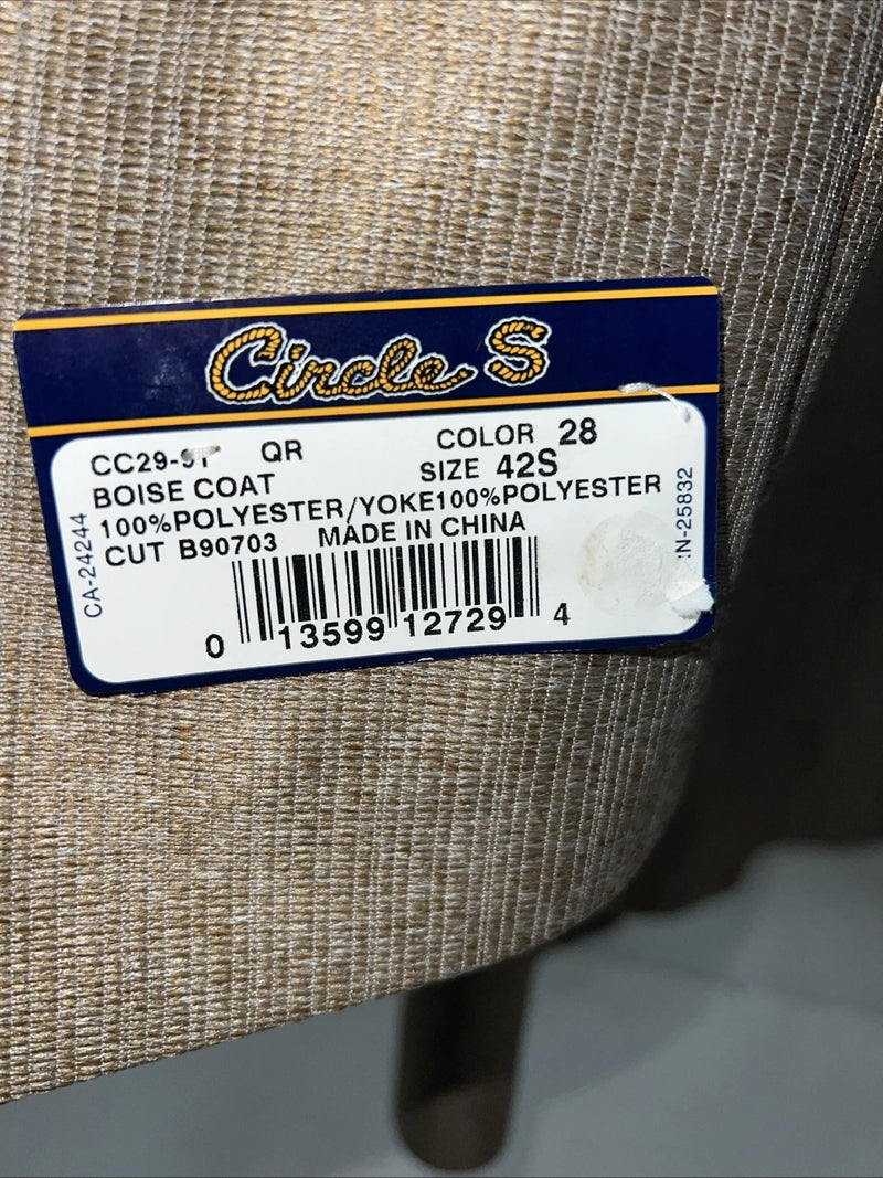 New Men’s Circle S Brown Suit Jacket 42 #24244 II-600
