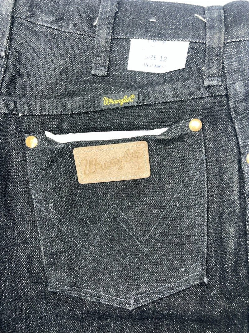 New Women’s Black Wrangler Pro Rodeo Cowboy Cut Denim Jeans. 12/34 C-25