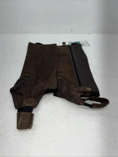 New Brown Ovation Synthetic XS Half Chaps #13237 H-510