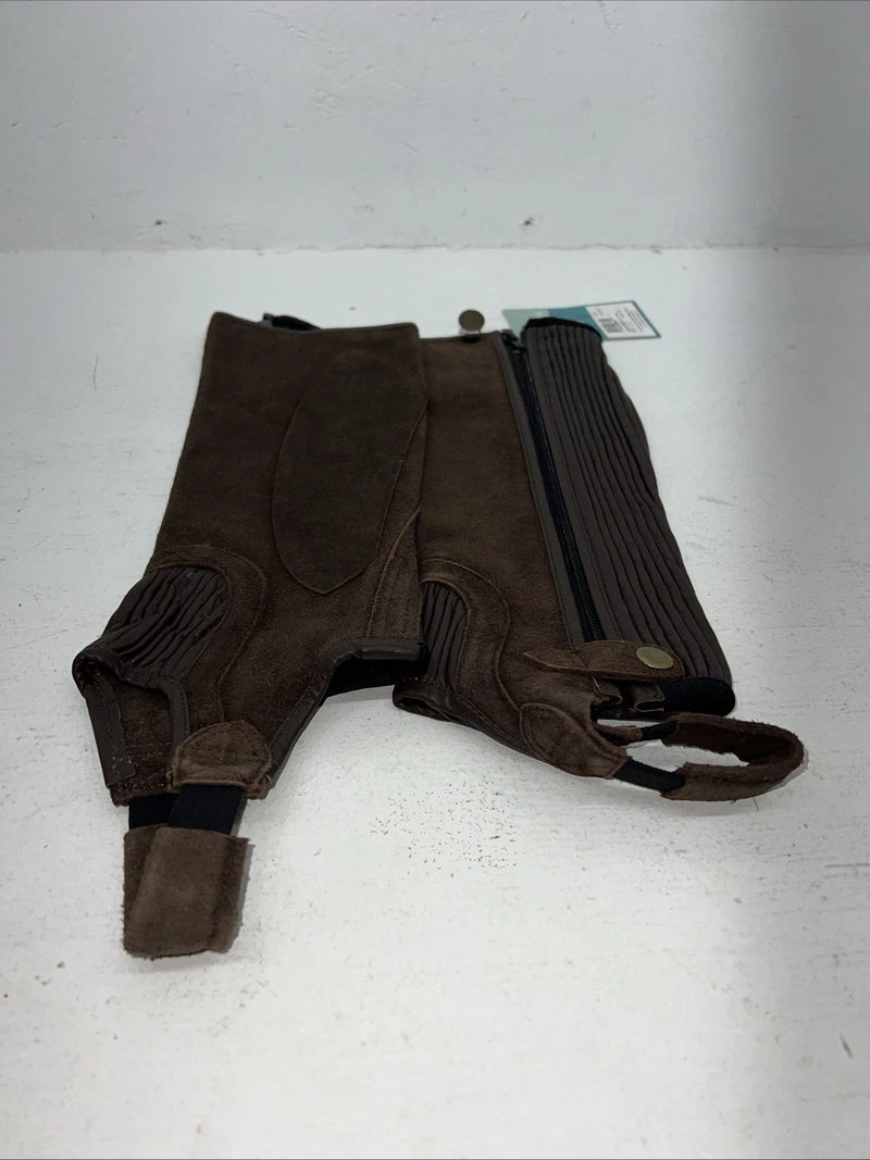 New Brown Ovation Synthetic XS Half Chaps #13237 H-510 