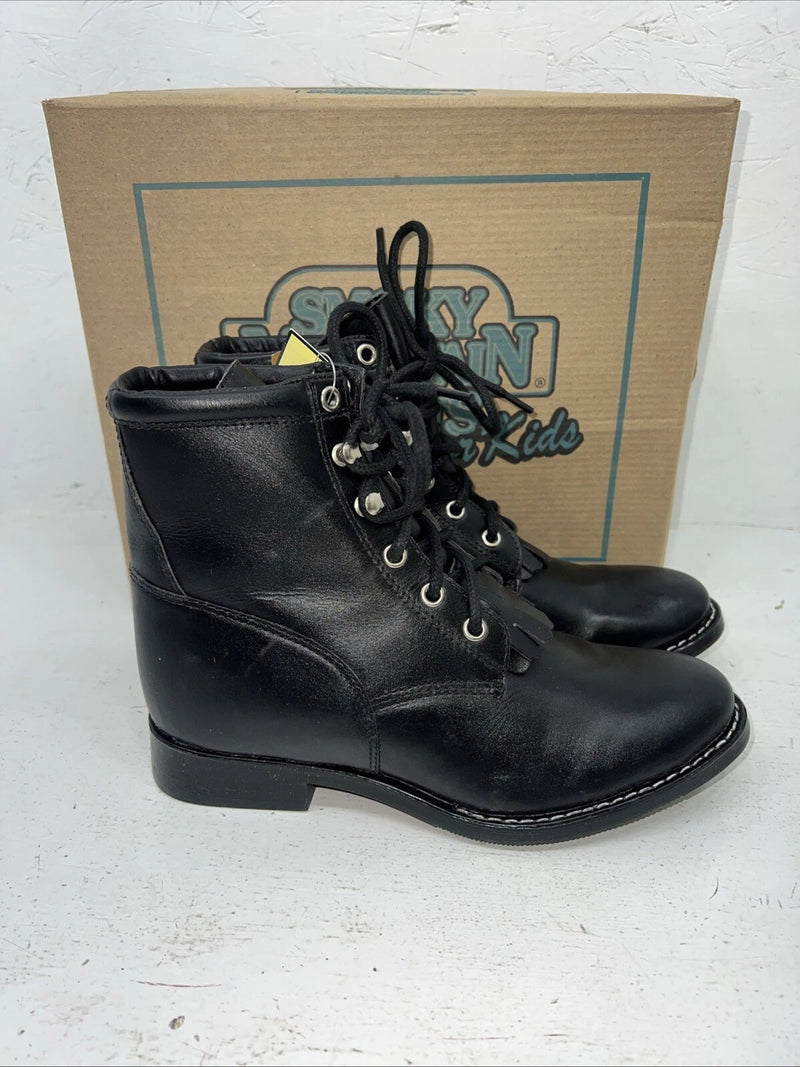 New Women’s Black Smoky Mountain Lace Up Cowboy Boots. 3009Y 6 D. 20-126