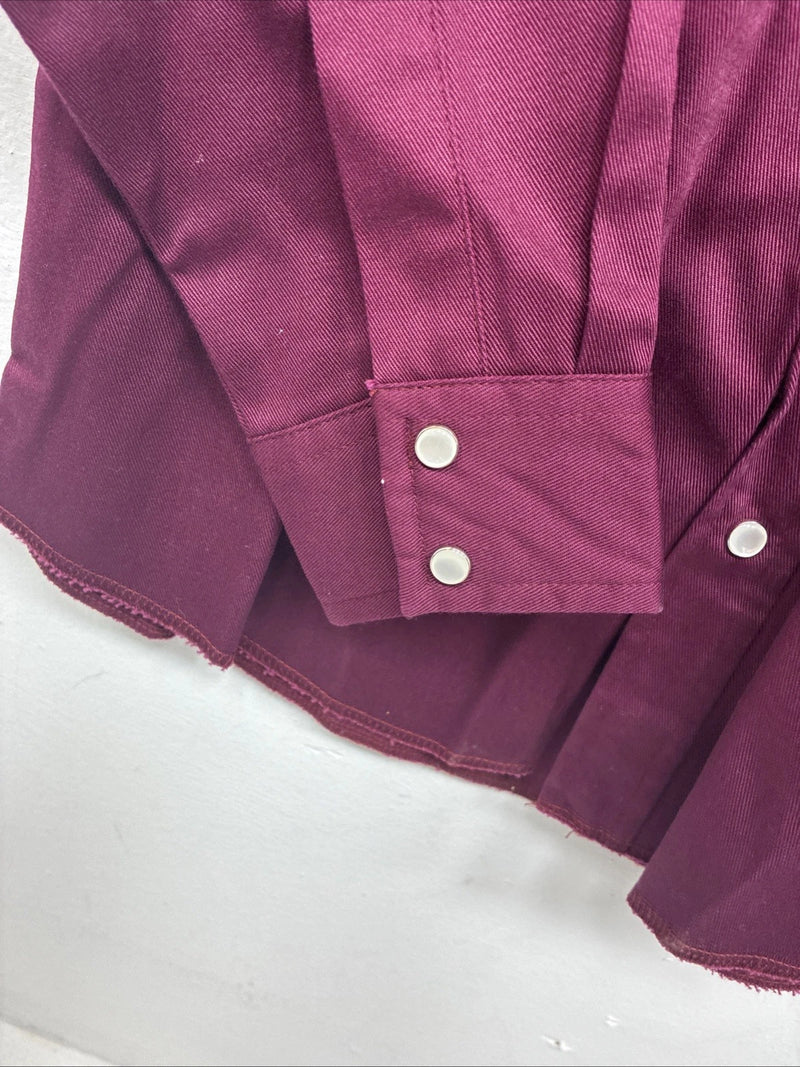 New Kids Wrangler Red Long Sleeve Pearl Snap Size Large LL-24