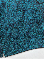 New Women’s 1849 RanchWear Blue Cheetah Print Zip Up Vest Small YY-45