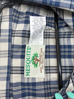 New Men’s Mesquite Blue Flannel Long Sleeve Pearl Snap 3XL E-52