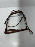 New Tough 1 Leather Brown Square Raised English Bridle And Reins #20-7556 Y-34