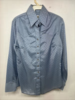 New Women’s Dickson Jenkins Blue Long Sleeve Pearl Snap Size 32 KK-10