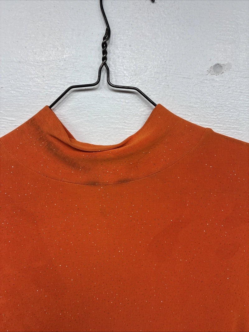 New Natural Born Winner Orange Sparkle Long Sleeve Shirt Petite TT-98
