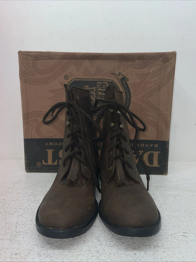 New Youth Brown Lace Up Dan Post Cowboy Boots. C 3121 6 D. 2-130