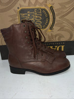 New Women’s Brown Lace Up Dan Post Acme Cowboy Boots. 00852 6.5 6 1/2 M. 18-14