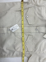 New Kids White Horse Yellow Stripe Long Sleeve Pearl Snap Medium DD-74