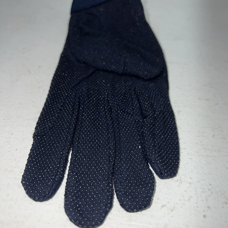 New Navy Blue Cross Country Cotton Pebble Riding Gloves Large E-504