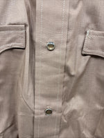 New Men’s Tem Tex Brown Western Long Sleeve Pearl Snap 15 X 33 Medium T-43