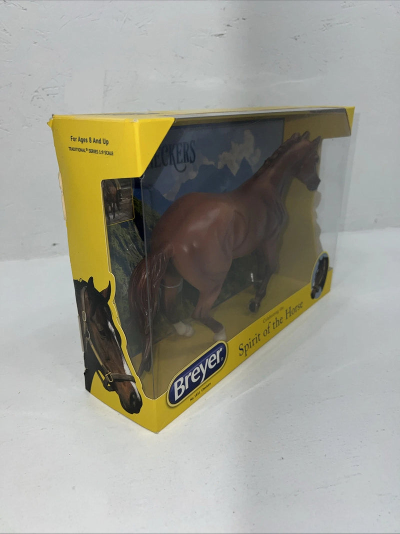 New In Box Breyer Chesnut Mountain Trail Champion Checkers. #1831 R-8