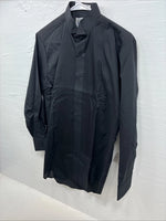 New Classix Black Long Sleeve Button Up English Shirt Small CC-9
