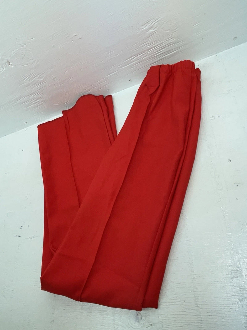 New Vintage Red Polyester Pants ZZ-54