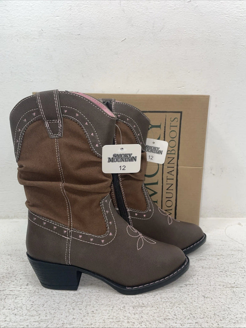 New Kids Brown Smoky Moutnain Cowboy Boots. 1122 C 12. 22-99