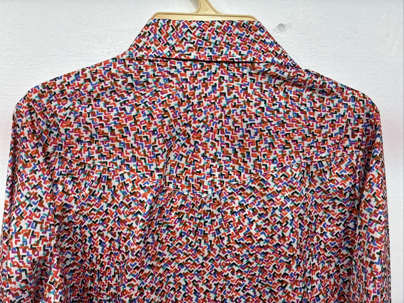 New Women’s Dickson Jenkins Multicolor Long Sleeve Pearl Snap Size 36 LL-73