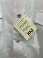 New Men’s ELY Cattleman Western White Long Sleeve Pearl Snap 17 X 35 XL V-46
